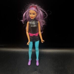 Barbie Skipper Doll Spy Squad Cat Burglar Articulated 10" 2015 Purple Hair Shoes